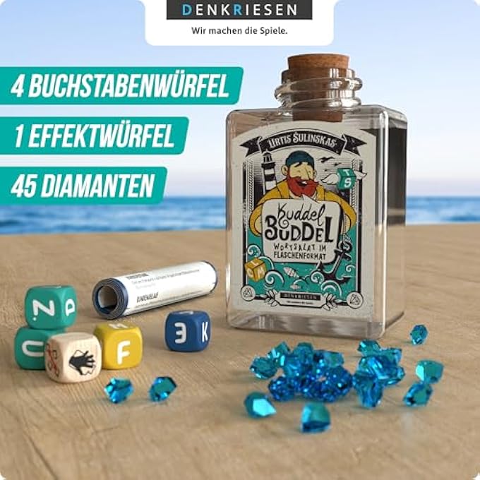 rayihni KUDDEL BUDDEL - THE DICE GAME FOR CHILDREN AND FAMILIES FROM 8 YEARS | REACTION GAME AND BOARD GAME FOR 2-6 PLAYERS | AN ACTION GAME FOR APPROX. 10-15 MINUTES INCLUDING DIAMONDS, BOTTLE AND DICE - Image 4